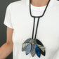 Statement Necklace Fiori 4 Big - blue and black